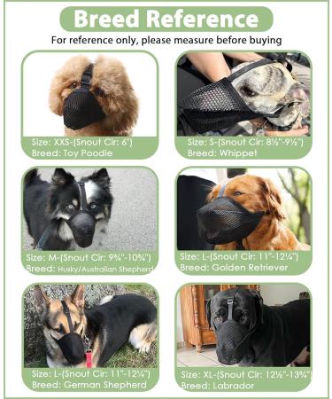 Adjustable Soft Dog Muzzle for Small Medium & Large Dogs - Comfortable Baskets for Biting Licking & Chewing - Black S (Snout: 8 - 9 ) - Buy Online on GoSupps.com