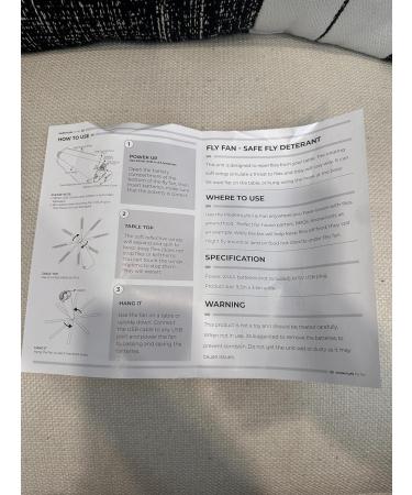 Modern LYFE Fly Fan for Tables - USB or AA Battery Powered - Fly Swatter for Outdoor Dining Or Food at Parties Restaurants Patios This Fly Spinner Keeps Flies Away (White - 2 Pack) - Buy Online on GoSupps.com