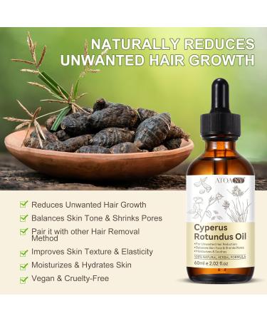 Cyperus Rotundus Oil for Hair Removal, Cyperus Rotundus Oil for Reducing Body Hair Growth, Smooth Skin & Hair Removal, Moisturizing & Soothing 60ML 2PCS 4.04 Fl Oz (Pack of 2) - Buy Online on GoSupps.com