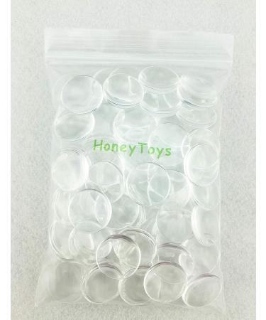 HoneyToys 100pc 1 inch Clear Glass Dome Cabochons for Jewelry Making - Transparent Non-calibrated Round Glass Cabochons - Buy Online on GoSupps.com