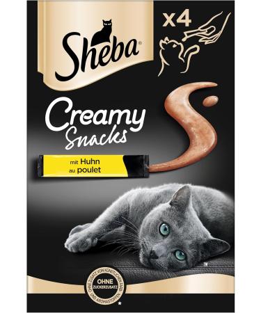 SHEBA Bag Creamy Snacks with Chicken - Premium Cat Treats (11 x 4 x 12g) | International Shipping Available - Buy Online on GoSupps.com