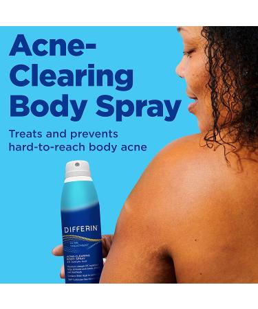 Differin Acne Body Spray 6 oz - Salicylic Acid Treatment for Back, Chest, and Shoulders - Buy Online on GoSupps.com