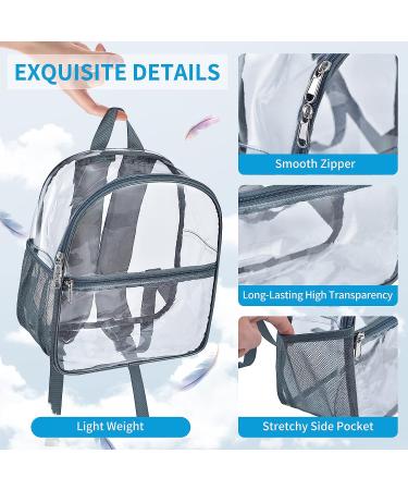 Paxiland Clear Stadium Approved Backpack with Wide Shoulder Straps - Grey - Buy Online on GoSupps.com