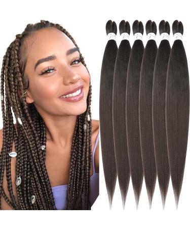 Xusuperb 30 inches long Pre Stretched Braiding Hair Color 4#Easy Braids Extensions Dark Braun KanCalon Kunsthaar for braiding 6 packs Preded braiding hair yaki braids hair extensions (4#) 76 cm (6 Pack) 4#(chocolate brown) - Buy Online on GoSupps.com
