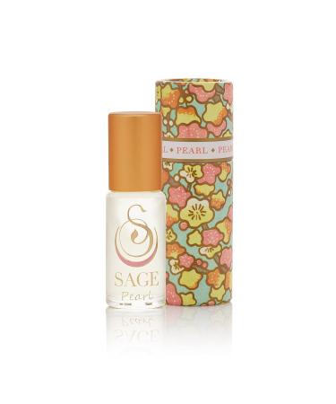 Pearl Perfume Oil Roll-On by Sage- 1/8 oz Vegan & Cruelty-Free Subtle Scent Vanilla Sandalwood Musk Pearl 1/8 oz Perfume Oil Roll-On