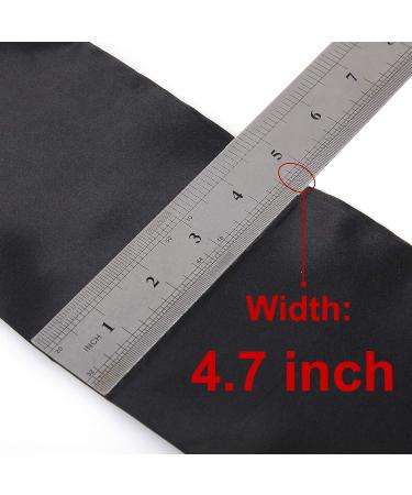 XTREND 2Pcs Women's Satin Edge Scarves for Wigs - 58 Inch Non Slip Hair Wrap & Grip Band for Yoga, Makeup & Sport - Silk Edge Laying Scarf in Black - Buy Online on GoSupps.com