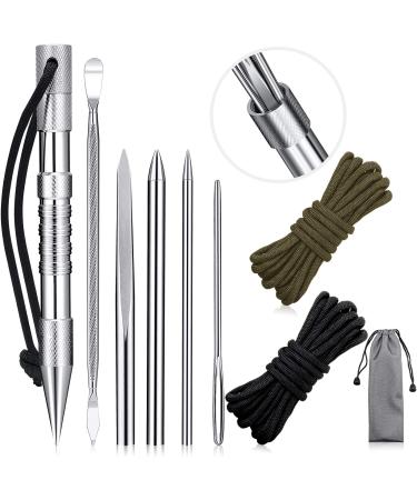 Stainless Steel FID Set Paracord Stitching Set Paracord FID Marlinspike Set Including Paracord Stitching Lacing Stitching Needles and Smoothing Tool Knotter Tools for Leather Paracord Work - Buy Online on GoSupps.com