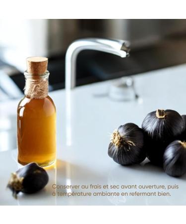  French Black Garlic French Black Garlic - Black Garlic Vinegar with Baobab and Aloe Vera - Premium Culinary Ingredient - Natural Antioxidant Rich in Vitamins and Trace Elements - 250ml - Buy Online on GoSupps.com