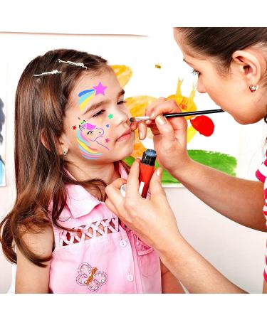 Jecery 36 Pcs Face Paint Stencils for Halloween Makeup - Reusable Templates for Mermaid, Unicorn, Leopard, Witch, Ghost, Pumpkin & Skull Tattoos (Fresh Style) - Buy Online on GoSupps.com