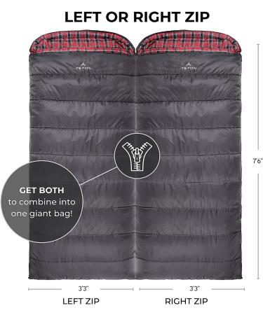 TETON Sports Celsius XXL 0 Degree Sleeping Bag - Cold-Weather Camping Accessory for Men & Women - Winter Sleeping Bag with Compression Sack - Grey, 90 x 39 - Buy Online on GoSupps.com