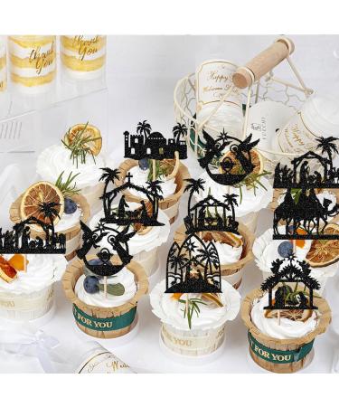 24 Pack Christmas Jesus Cupcake Toppers Jesus's Nativity Cupcake Picks Glitter Cross Cupcake Decorations for Merry Christmas Jesus's Birthday Holy Religious Party Cake Decorations Supplies Black 1-black - Buy Online on GoSupps.com