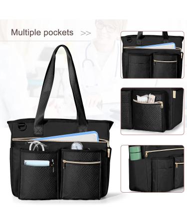 Fasrom Nurse Tote Bag with Laptop Sleeve - Ideal for Nurses and Medical Assistants - Black (Patent Design) - Buy Online on GoSupps.com