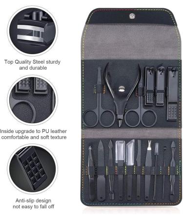 BANDKIT 16 in 1 Nail Cutter Professional Stainless Steel Scissors Grooming kit Art Cuticle Utility Tools Nail Clipper Manicure Set(New 16 pieces in set) - Buy Online on GoSupps.com