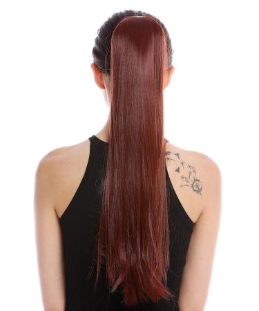 WIG ME UP YZF-1094S-35 | 63cm Long Straight Red-Brown & Gold Braid Ponytail Hairpiece | International Shipping - Buy Online on GoSupps.com