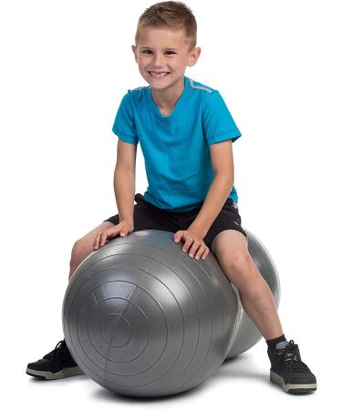 Bintiva Anti-Burst Peanut Ball 40x80 cm with Free Foot Pump - Ideal for Labor, Physical Therapy, Fitness & Exercise - Purple - Buy Online on GoSupps.com