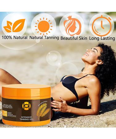 2 Pcs Luxury Intensive Tanning Gel Instant Tan Enhancer Natural Tanning Cream gel for Natural Tan Skin Tanning Lotion Outdoor Brown TanningGel - Buy Online on GoSupps.com