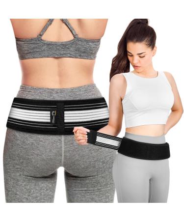 SI Belt for Women & Men Sacroiliac Belt for Alleviates Sciatic Pelvic Lower Back And Sacral Nerve Pain Relief (Regular) Regular (Hip Size 32"- 47" inch)