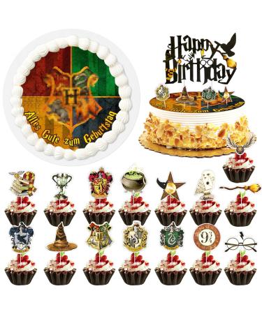 Eatable cake rapers 17 pieces 20cm tortendendeko edible with cake topper cake decoration edible muffin decoration fondant cake leaks for young girls style 1 - Buy Online on GoSupps.com