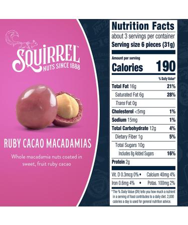 Squirrel Brand Cacao Macadamias - Ruby Macadamia - 3.25 Oz. - Buy Online on GoSupps.com