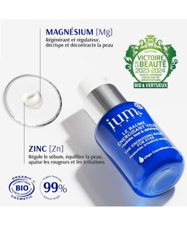 IUM Paris - Eye Contour Cream - Energizing Balm enriched with Natural Magnesium and Zinc - Anti dark circles and anti bags under the eyes - Organic Vegan - 30ml - Made in France - Buy Online on GoSupps.com