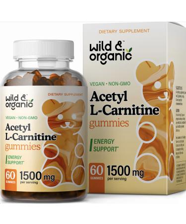 Wild  Organic Acetyl L-Carnitine Gummies - Natural Dietary Supplement - 1500mg ALCAR to Support Boost Energy  Metabolism Cognitive  Immune System Function - 60 Chews per Bottle - Buy Online on GoSupps.com