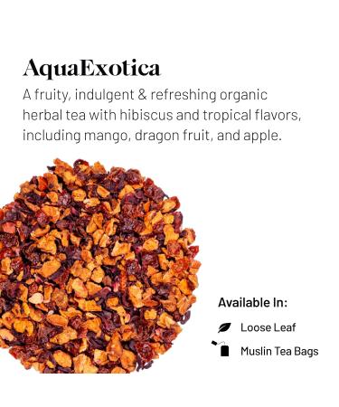 Kusmi Tea Aquaexotica Bio - Hibiscus & Apple Gourmet Fruit Tea - 100g Metal Can | Hot or Iced Tea - Buy Online on GoSupps.com