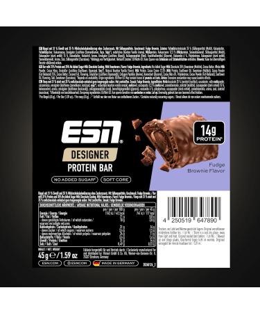 ESN Designer Bar Box - 12 Fudge Brownie Protein Bars | Premium International Shipping - Buy Online on GoSupps.com