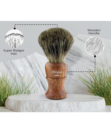 Haryali London Luxurious Men's Razor Set Premium Wood Double Razor Planer Roof Hair Brush & Curved Stand | Perfect Christmas Gift for Men - Buy Online on GoSupps.com