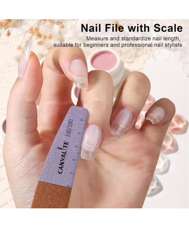 Canvalite 12pk Professional Nail Files for Gel Nails - Double-Sided 100/180 Grit Washable & Reusable Nail Buffer Block - Ideal for Salon & Home Use - Buy Online on GoSupps.com
