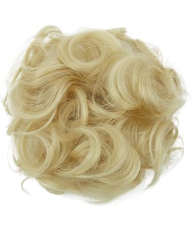 CAISHA by PRETTYSHOP Large Hairpiece Scrunchy Updo Curly Messy Bun Platinum Blonde #613B G11E - Buy Online on GoSupps.com