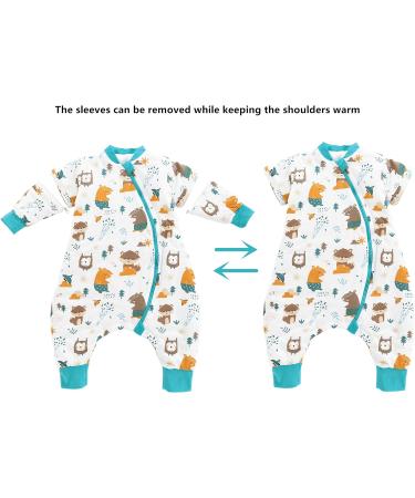 Chilsuessy Baby Sleeping Bag with Feet 2.5 Tog Winter Sack | Forest Animals Print | 4-5 Years | Anti Kick Wearable Blanket - Buy Online on GoSupps.com