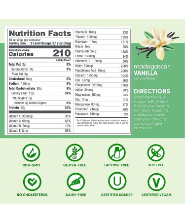 Designer Wellness Pea & Rice Protein Powder with Vitamins, Minerals & Antioxidants - Madagascar Vanilla 2.64lb - Buy Online on GoSupps.com