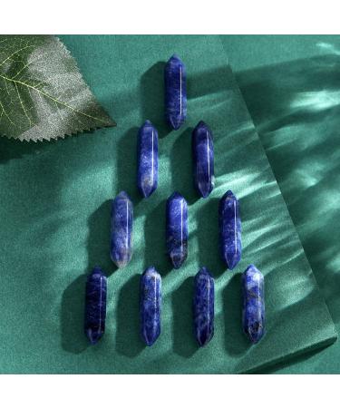 Xiannvxi 20-Piece Blue Sodalite Healing Crystal Set Natural Polished Drum Stones & Magic Wand for Reiki & Witchcraft | Perfect Gift - Buy Online on GoSupps.com