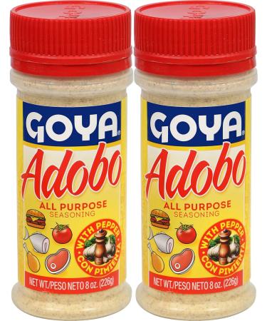 Value Bundle: Goya Adobo Seasoning with Pepper - All Purpose Seasoning - Seasoning Spices and Seasonings - Epices - Garlic Powder - Spicy - Value Bundle Branded Package of 2 - Buy Online on GoSupps.com