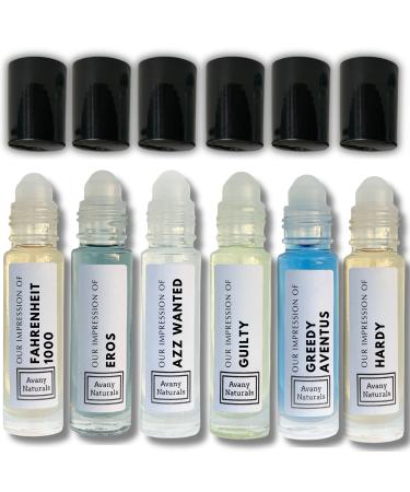 Men Body Oil Cologne - Replicant Perfume Perfume Oil Long Lasting Alt Fragrance Body Oil Gourmand Cologne 6 Pc (Manly Man)