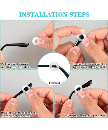 Sibba 16 Pairs Silicone Glasses Holder - Anti-Slip Ear Pads & Hooks for Sunglasses & Reading Glasses Accessories - Buy Online on GoSupps.com