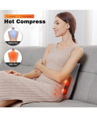 Omassa Shiatsu Neck Massager with Heat | 3D Kneading Back Massager for Muscle Pain Relief | Ideal Gift for Men & Women - Dark Gray - Buy Online on GoSupps.com