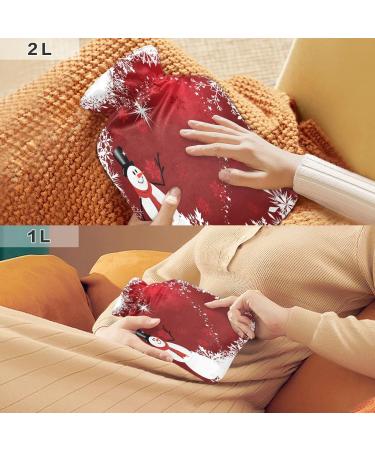 KCL Deci 2L Hot Water Bottle with Snowman Cover - Relief for Menstrual Cramps Neck & Shoulder Pain Hand & Foot Warmer - International Shipping Available - Buy Online on GoSupps.com