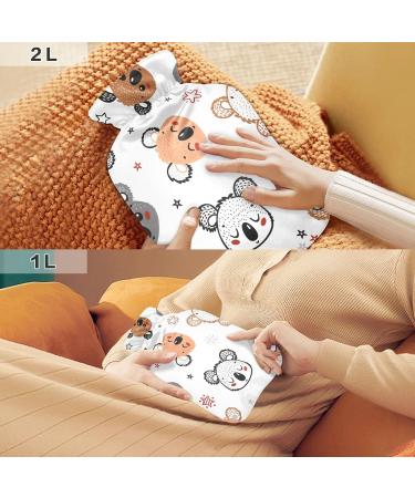 Hot Water Bottles with Cute Koala Cover - 2L Pain Relief & Warm Compress for Hands & Feet - Buy Online on GoSupps.com