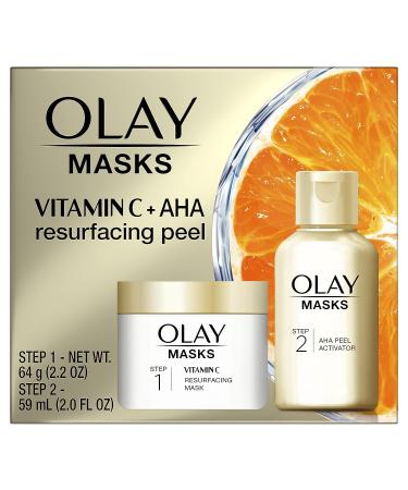 Olay Vitamin C Face Mask Kit with Silica & AHA Peel 4.2 Fl Oz - Exfoliator and Mask Set - Buy Online on GoSupps.com