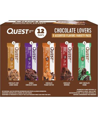 Quest Nutrition Protein Bars - Chocolate Lovers - Pack of 12 - 1.76 Oz.