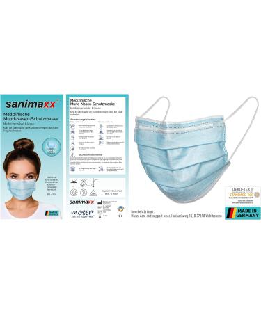 Sanimaxx Medical Mouth and Nose Protection - Pack of 10 | Buy Online for Worldwide Shipping - Buy Online on GoSupps.com