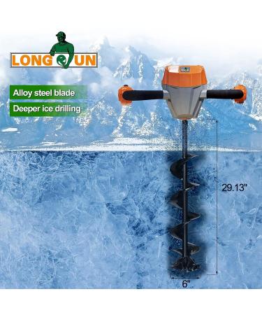 LONGRUN Ice Auger 6x29 - Power Auger Drill Bit for Ice Fishing & Burrowing - Buy Online on GoSupps.com