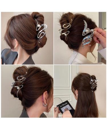 Large Pearl Hair Claw Clip for Strong Hold and Styling - Non-Slip Hair Clamp Barrette for Women and Girls - Buy Online on GoSupps.com