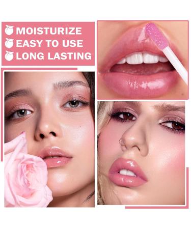 CAHIUYOA 2PCS Color Changing Lipstick Set - Magic Tinted Lip Balm & Gloss Long Lasting Moisturizer Jelly Lipstick for Women - Perfect Peach Gifts - Buy Online on GoSupps.com