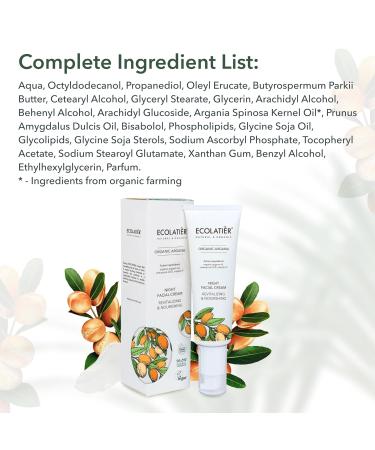 Revitalizing Night Facial Cream with Organic Argan Oil - Anti-Aging Moisturizer Vegan 97.7% Natural Ingredients 1.7 Fl Oz - Buy Online on GoSupps.com