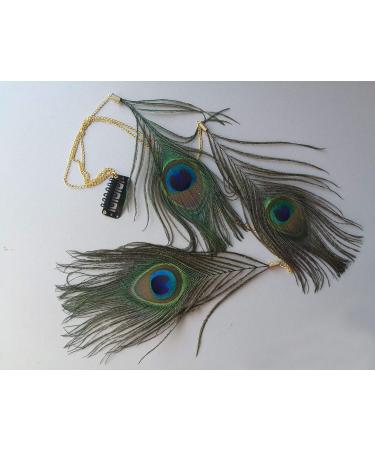 3PCS Handmade Peacock Feather Hippie Hair Extension Set for Women - Buy Online on GoSupps.com