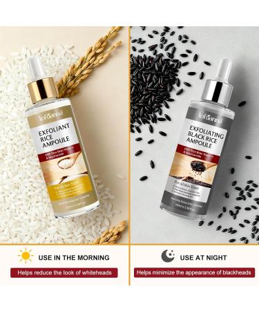Black Rice Exfoliant+Rice Ampoule Exfoliant Exfoliating Face Scrub & Body Scrub Dead Skin Cells Blackheads Remover For All Skin Types Korean Skin Care 100ml - Buy Online on GoSupps.com
