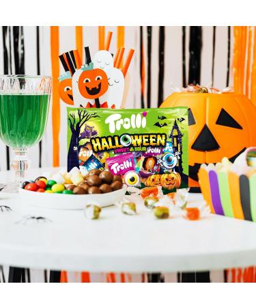 2x Trolli Halloween Sweet & Sour 360g de chaque grand emballage M lange de bonbons avec Glotzer vers acides Dracula & friandises effrayantes - autocollants fant mes inclus Sweet & Sour - 2 Pack (2 x Trolli 360g) - Buy Online on GoSupps.com
