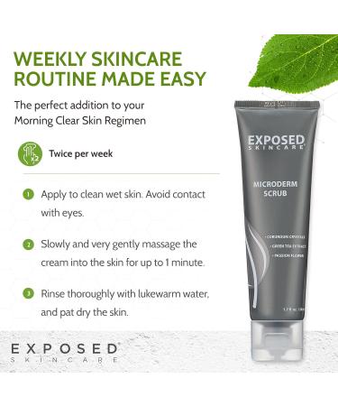 Exposed Skin Care Microderm Face Scrub - Exfoliate Acne Scars Blackheads & Fine Lines | Smooth Glowing Skin - 1.7 Fl Oz - Buy Online on GoSupps.com